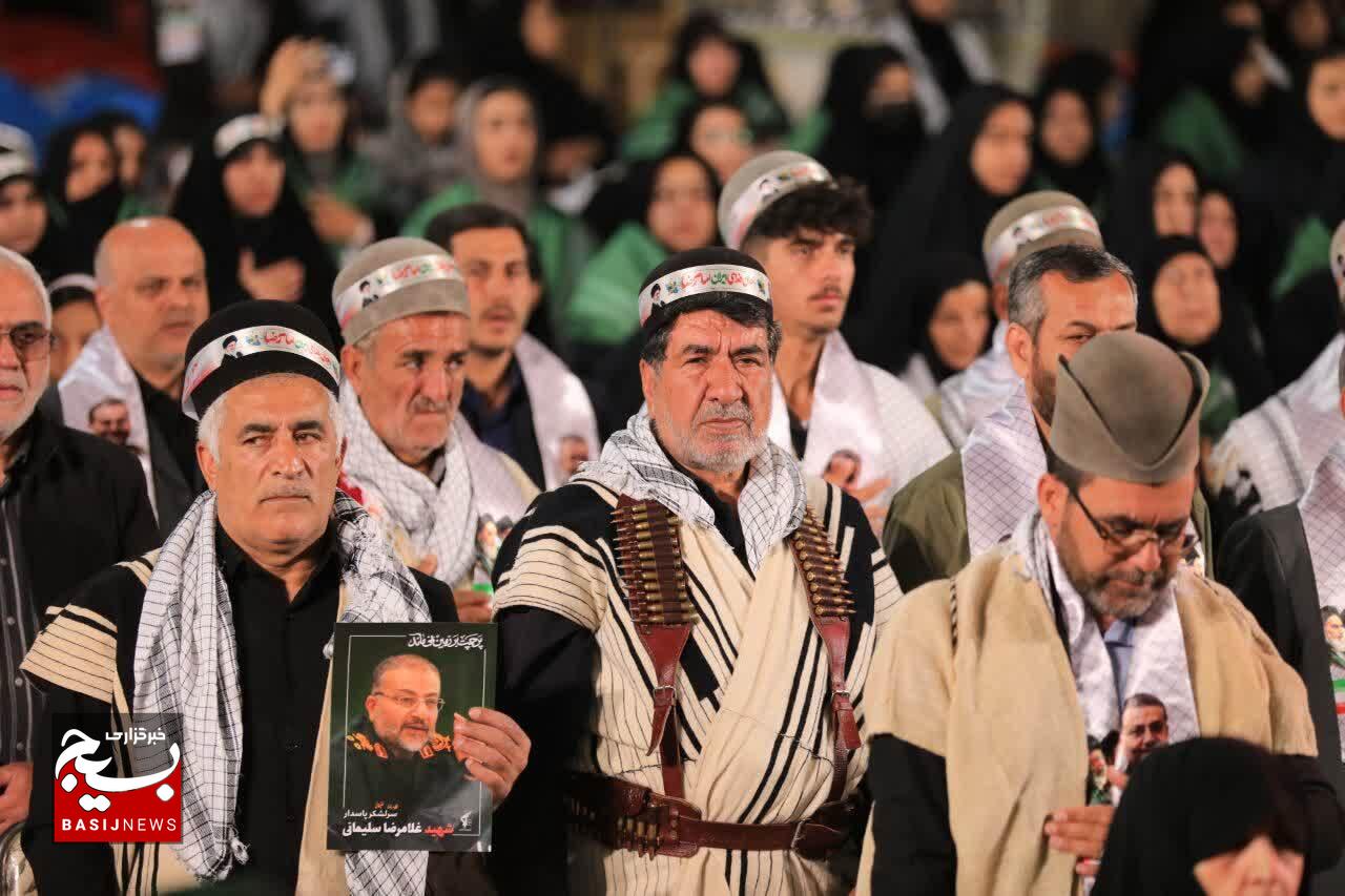 مراسم چهلمین روز شهادت سرلشکر پاسدار غلامرضا سلیمانی در شهرستان فارسان