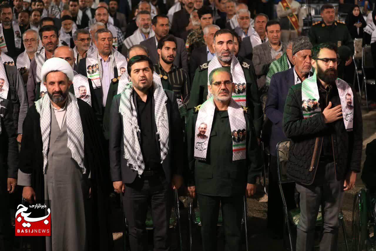 مراسم چهلمین روز شهادت سرلشکر پاسدار غلامرضا سلیمانی در شهرستان فارسان