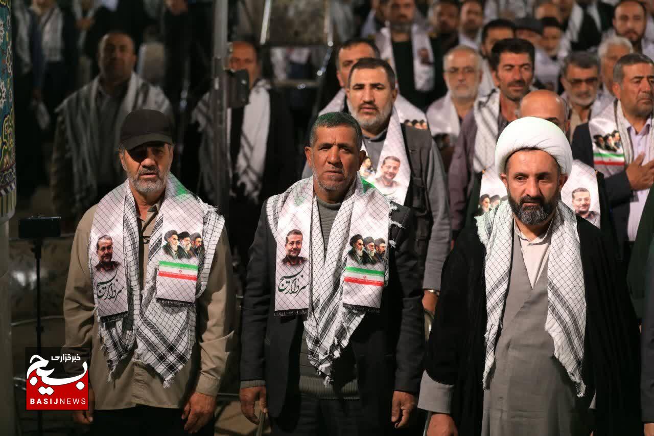 مراسم چهلمین روز شهادت سرلشکر پاسدار غلامرضا سلیمانی در شهرستان فارسان