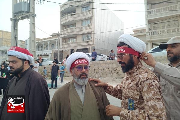 رزمایش جان فدا برای ایران امام رضا در کنگان/ جان فدائیان ایران اسلامی آماده نبرد با دشمنان هستند