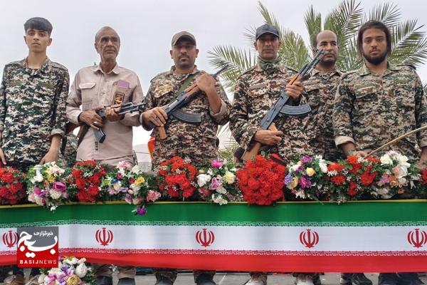 رزمایش جان فدا برای ایران امام رضا در کنگان/ جان فدائیان ایران اسلامی آماده نبرد با دشمنان هستند