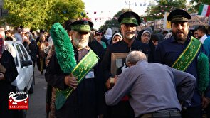 بیدستان در سایه پرچم حرم سیدالشهدا(ع) غدیری شد