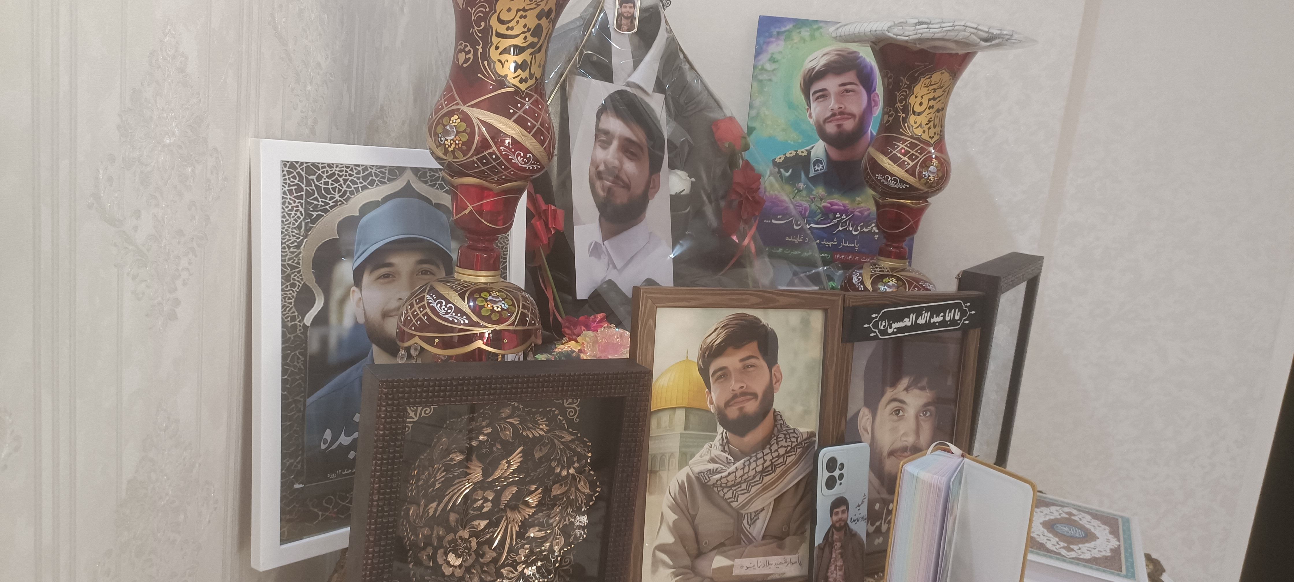 دیدار و سرکشی مسئولین سازمان بسیج پیشکسوتان از خانواده شهید میلاد نماینده + تصاویر