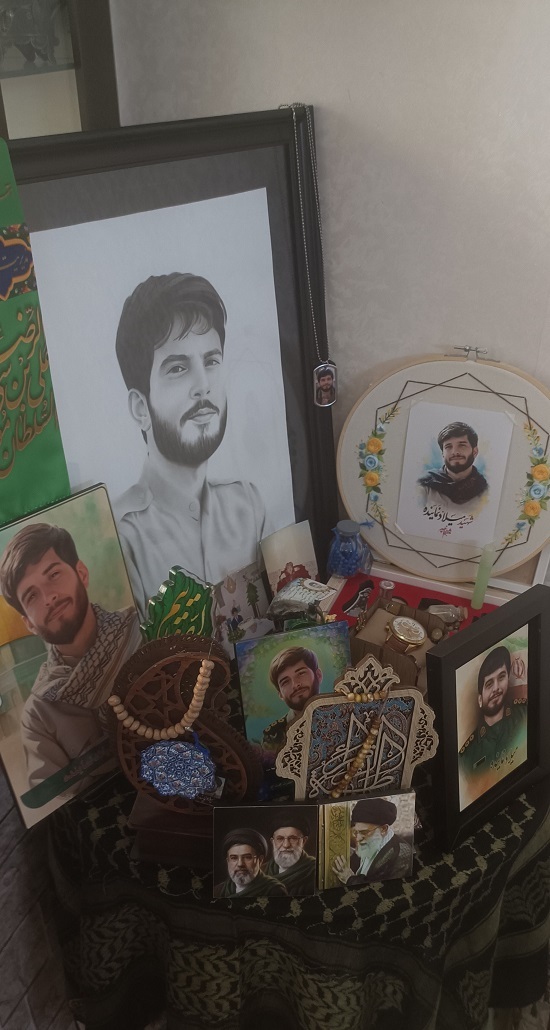 دیدار و سرکشی مسئولین سازمان بسیج پیشکسوتان از خانواده شهید میلاد نماینده + تصاویر