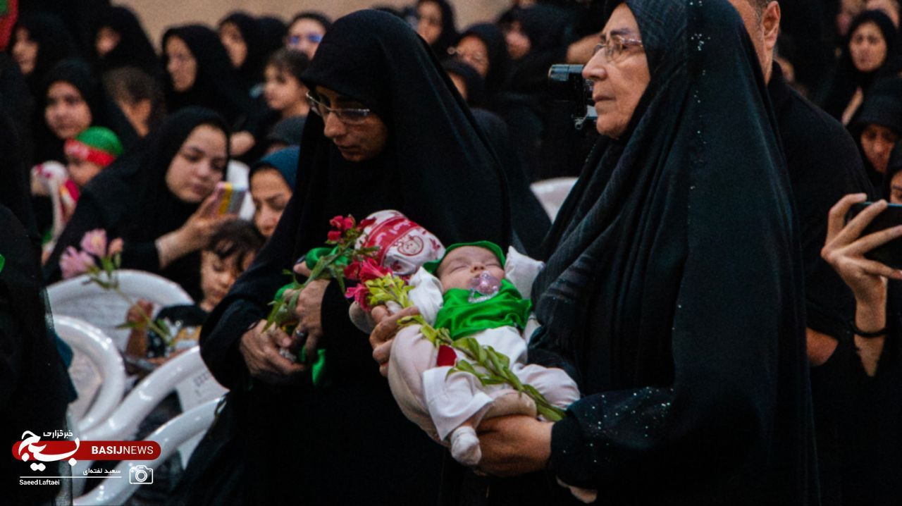 مادران حسینی در سوگ علی‌اصغر (ع) و یاد کودکان شهید رمضان
