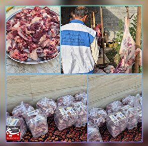ذبح گوسفند عید قربان و توزیع گوشت درهندیجان