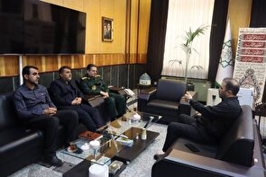 دیدار معاون هماهنگ کننده سپاه فتح با شهردار منطقه 14 تهران/ امکانات لازم برای اسکان و پذیرایی زائران کهگیلویه و بویراحمد مهیاست + (تصاویر)