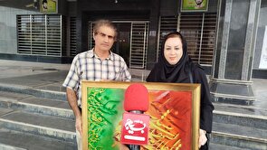 پیوند میان حماسه و شهادت در تابلوی نقاشی‌خط هنرمند گیلانی متبلور شد