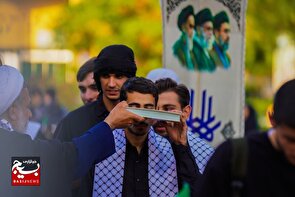 وداع پرشور دانشجویان البرزی، با پیکر مطهر قائد امت