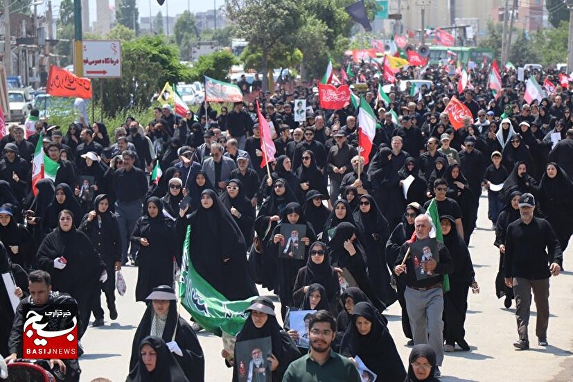 راهپیمایی جاماندگان تشییع پیکر مطهر آقای شهید ایران