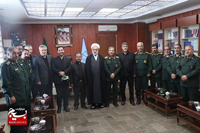 دیدار سردار محمدی‌اصل فرمانده سپاه حضرت عباس(ع) استان اردبیل با رئیس کل دادگستری استان اردبیل و دادستان عمومی و انقلاب استان