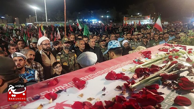 آیین وداع با پیکر مطهر شهید علیرضا بالیده