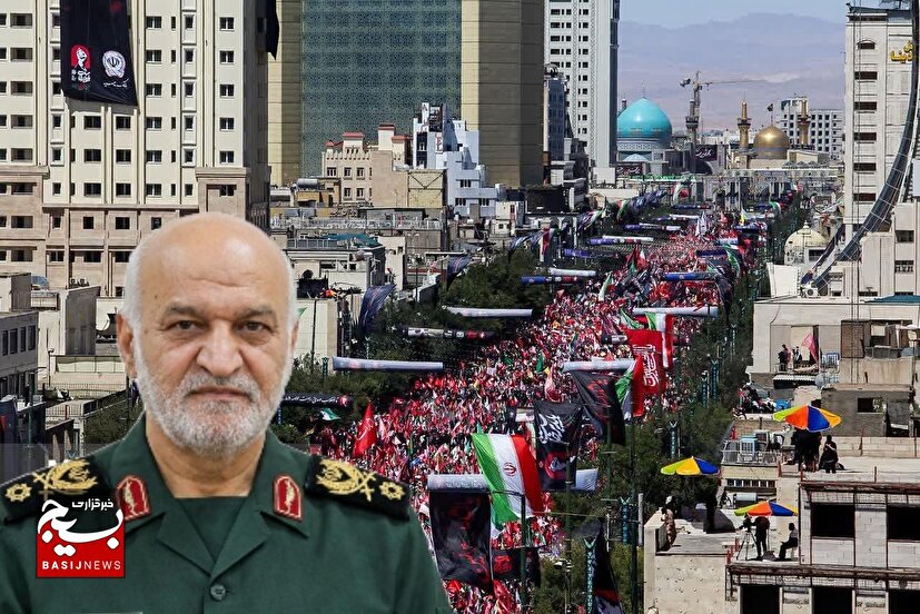 قدردانی سپاه امام رضا(ع) از مردم برای حضور حماسی در مراسم استقبال و تشییع آقای شهید ایران