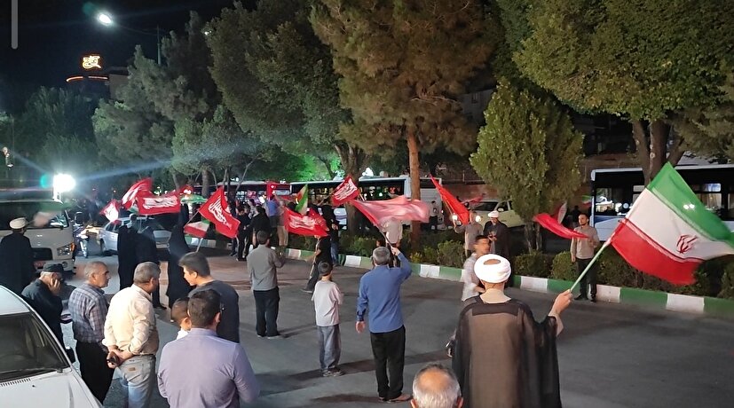 حماسه حضور پرچمداران در شهرکرد+فیلم