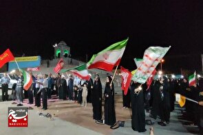 تجمع حماسی شب صدوشصت و دوم در کوی شهید گمنام