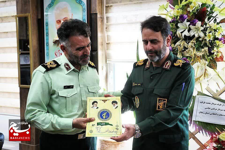 دیدار فرمانده سپاه استان با فرمانده  جدید نیروی انتظامی استان زنجان