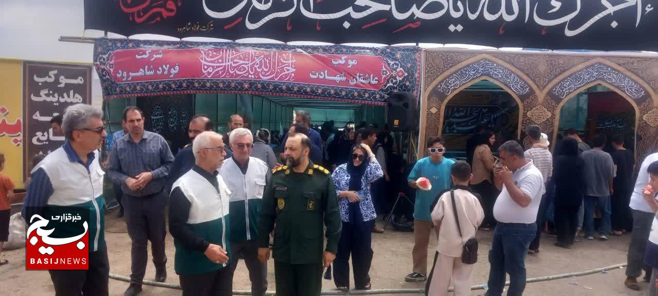 سرکشی میدانی فرمانده سپاه شاهرود از موکب‌های خدمت‌رسان در مسیر زائران حضرت رضا (ع)