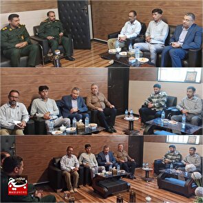 بخشدار مرکزی و شورای مسیر خسرج پای کار سپاه؛ اعلام حمایت و پشتیبانی از بسیج