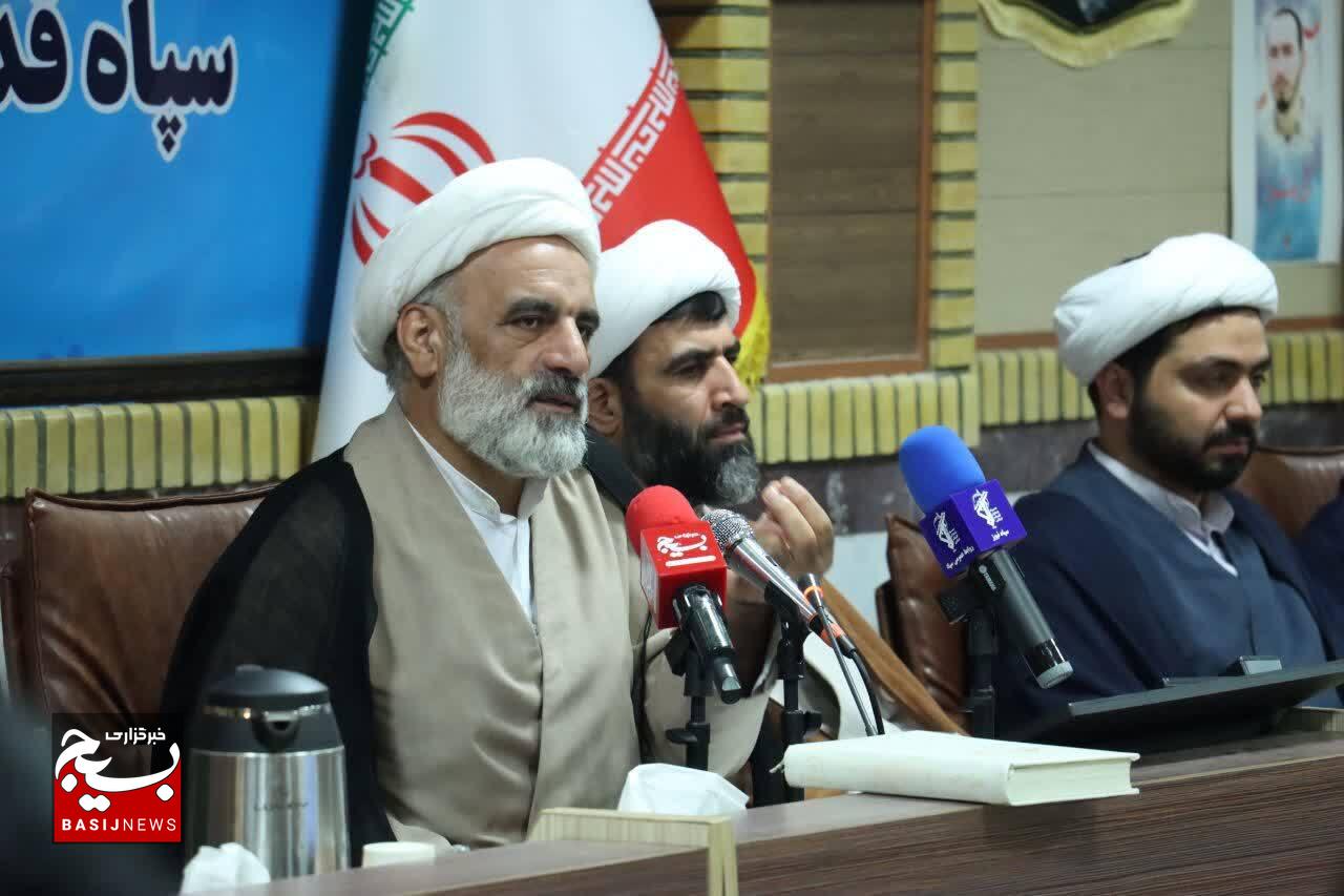 آئین تکریم و معارفه مسئول دفتر امور روحانیون سپاه قدس گیلان