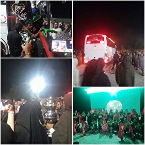 حرکت کاروان زائران حسینی از دهستان برنطین به سوی کربلای معلی