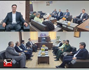 دیدار اعضای شورای تأمین تنگستان با فرماندار به مناسبت هفته دولت