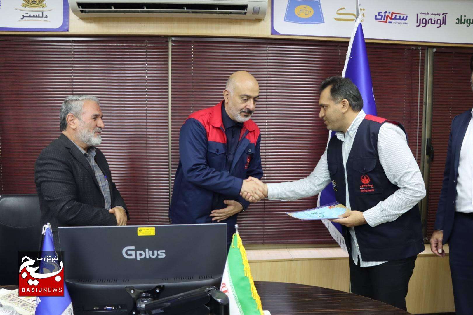 آئین تکریم ومعارفه فرمانده پایگاه مقاومت بسیج شرکت بهنوش ایران