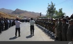 تشییع دو شهید گمنام، همزمان با سالروز شهات امام صادق علیه السلام در شهر دشتک استان چهارمحال و بختیاری