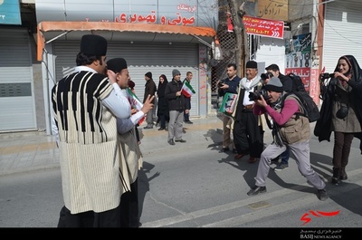 حضور خبرنگاران و تصویر برداران در راهپیمایی 22 بهمن