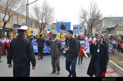 حضور خبرنگاران و تصویر برداران در راهپیمایی 22 بهمن