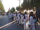 استقبال مردم لردگان ازکاروان پیاده مشهد به کربلا