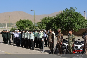 صبحگاه مشترک نیروهای نظامی در شهرستان سامان
