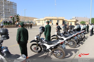 صبحگاه مشترک نیروهای نظامی در شهرستان سامان