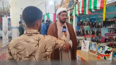 افتتاح نمایشگاه اسوه مقاومت در دهستان شوراب صغیر شهرستان سامان