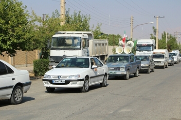 رژه خودرویی در شهر اردل