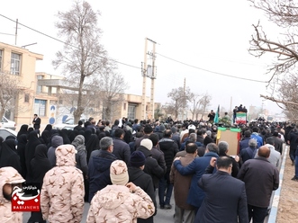 تشییع شهید گمنام در شهرک صنعتی شهرکرد