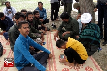 دورهمی زائرین راهیان نور کنگان در سربندر استان خوزستان