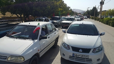 رژه خودرویی در اردل همزمان با دومین روز از هفته دفاع مقدس