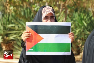 جشن دانشجویان قمی در حمایت از مقاومت فلسطین