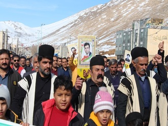 راهپیمایی باشکوه 22 بهمن در کوهرنگ