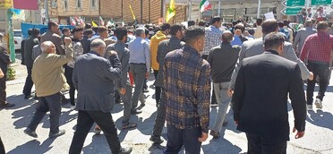 شکوه راهپیمایی روز قدس در شهرستان سامان