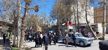 شکوه راهپیمایی روز قدس در شهرستان سامان