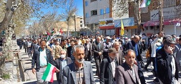 شکوه راهپیمایی روز قدس در شهرستان سامان