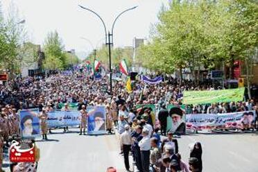 حضور پرشور کودکان و نوجوانان کاشمری در راهپیمایی روز جهانی قدس