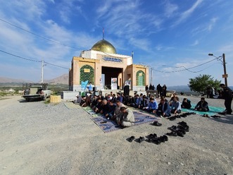 غبار روبی مزار ستارگان زمین شهدای گمنام در شهرستان سامان