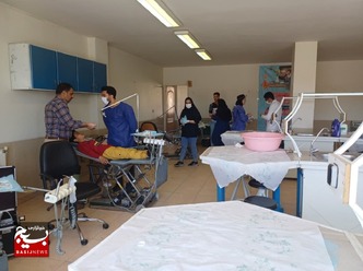 اردوی جهادی پزشکی در مدرسه طالب زاده شهر بهارستان