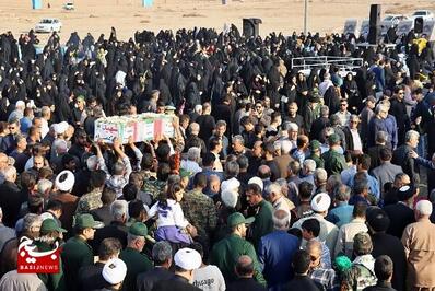 تشییع و تدفین باشکوه یک شهید گمنام در روستای زایرعباسی شهرستان دشتی