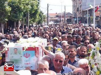 مراسم تشییع شهید حمید رضا فلاحی