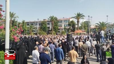 مراسم تشییع پیکر شهدای حمله تروریستی آستانه اشرفیه