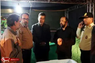 بازدید فرماندار و فرمانده ناحیه میامی از موکب های شهرستان میامی