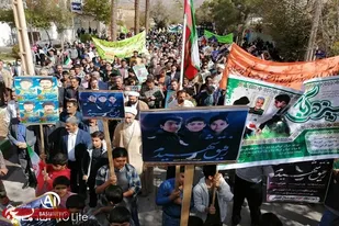 حضور پرشور ارسنجانی&zwnj;ها در راهپیمایی ۱۳ آبان